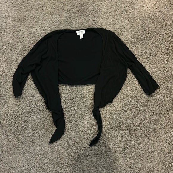 LOFT Sweaters - LOFT Black Open-Front Shrug